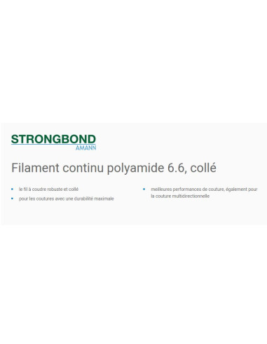 FIL STRONGBOND  60 - bobine 5.000m. - noir-blanc