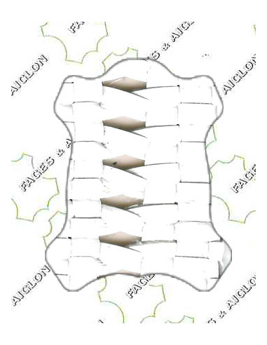 TRESSE AJOURE 4MM EN 0.60M - COL. BLANC