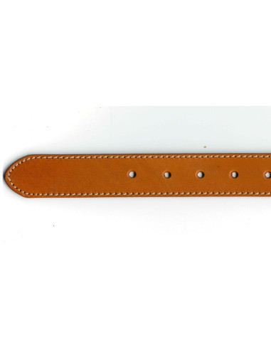 CEINTURE CUIR COUSU - 30MM - naturel